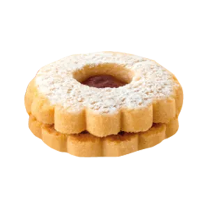 Licner cookies with apricot jam